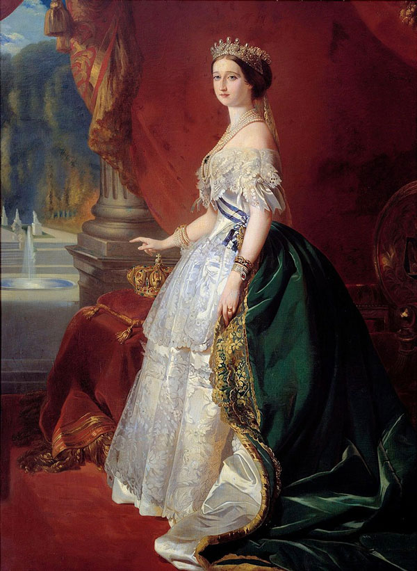ウォルトのメゾンのドレスを纏ったフランス皇后ウジェニー