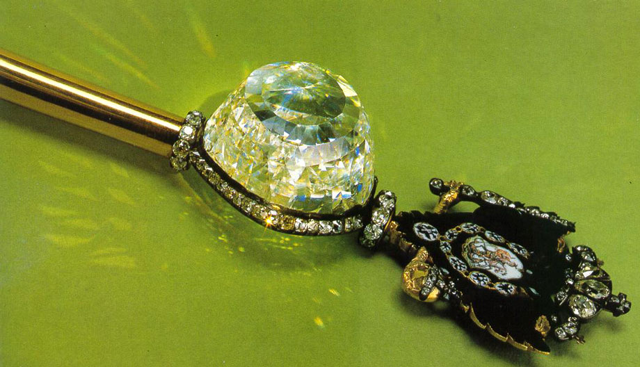 オルロフ　ロシア皇帝　笏　エカチェリーナ2世　クレムリン美術館　ダイヤモンド