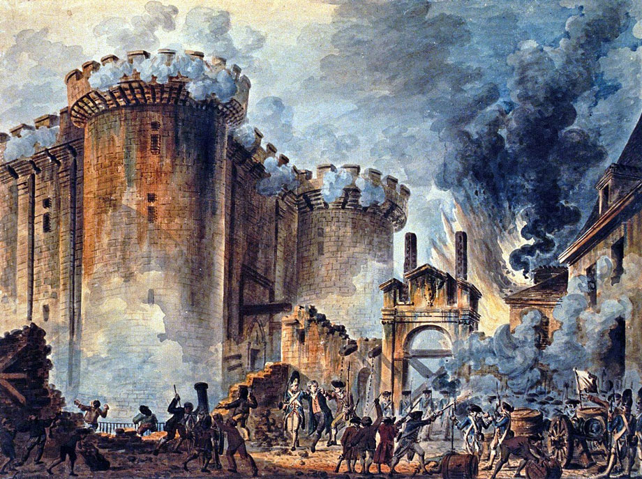 バスティーユ襲撃　フランス革命　ジャン＝ピエール・ウエル　フランス国立図書館蔵