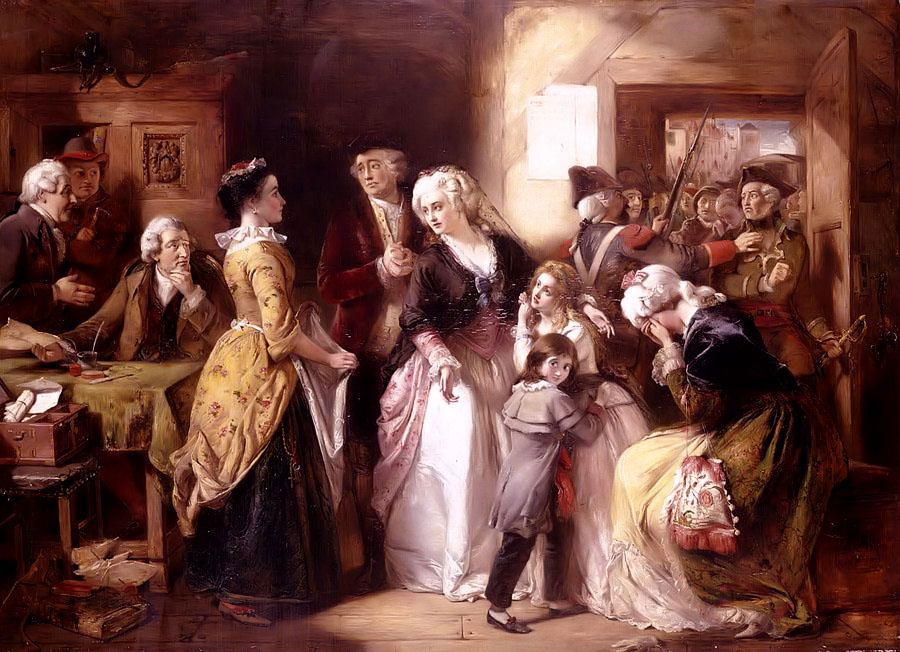 ヴァレンヌ事件を描いたトマス・ファルコン・マーシャルの絵画