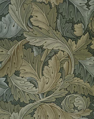 ウィリアム・モリスがデザインしたアーツ＆クラフツの葉っぱの壁紙