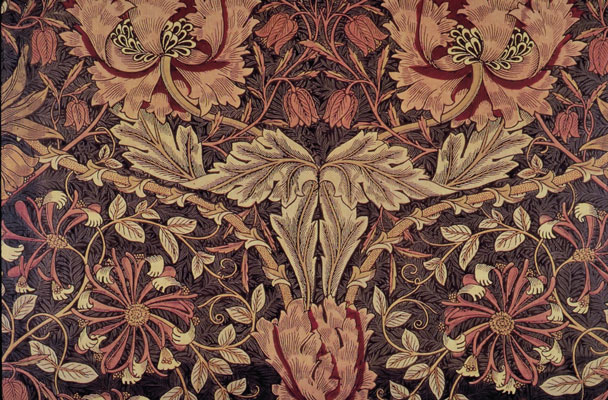 ウィリアム・モリスがデザインしたアーツ＆クラフツのお花の壁紙