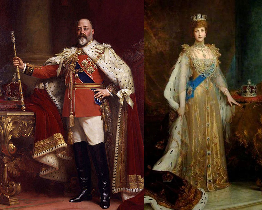 イギリス王エドワード7世と王妃アレクサンドラ