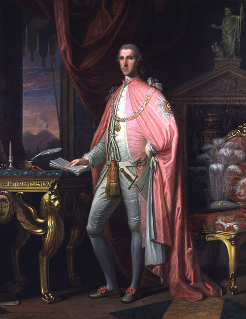 ナポリ王国の英国大使ウィリアム・ハミルトン卿（1744-1796年）1775年、国立ポートレート・ギャラリー蔵
