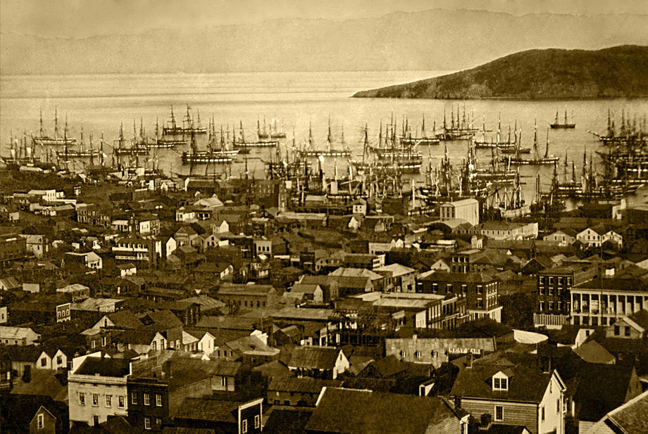 サンフランシスコ港を埋める商船群