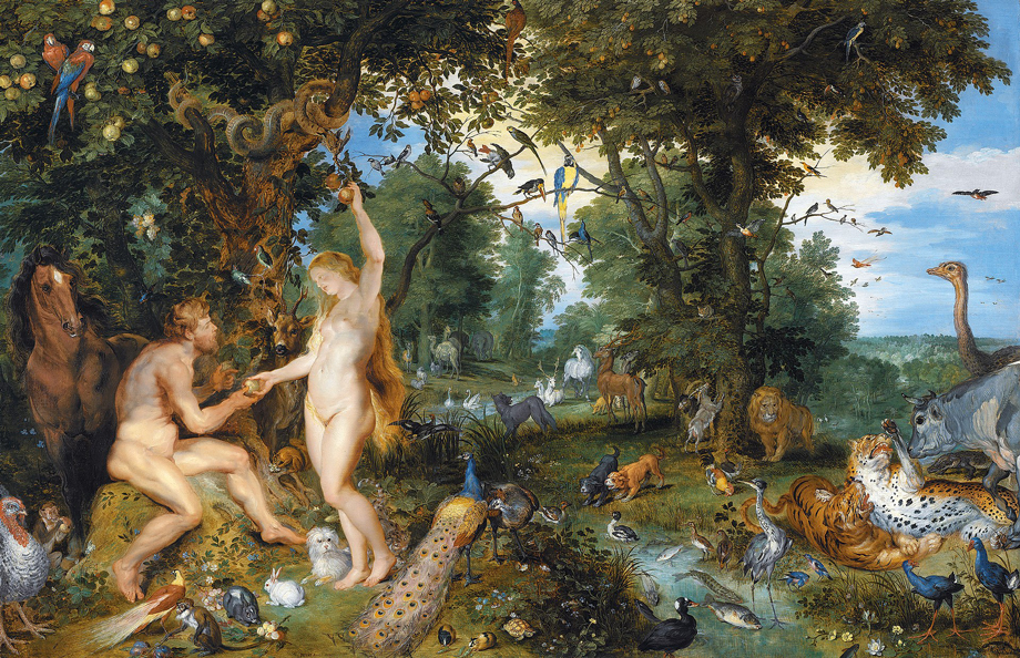 ルーベンス＆ヤン・ブリューゲル画「エデンの園と人間の堕落」