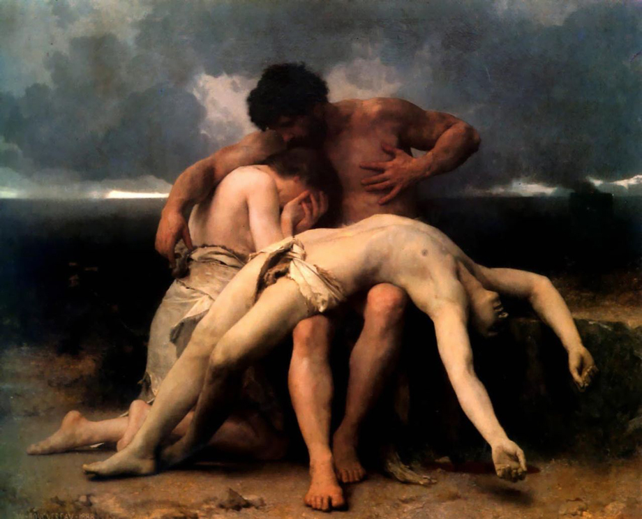 ウィリアム・アドルフ・ブグロー画「アベルの死を嘆くアダムとイヴ」