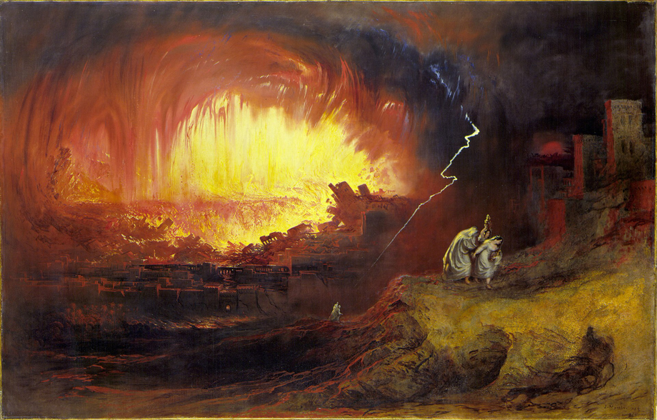 ジョン・マーティン画「ソドムとゴモラの破壊」