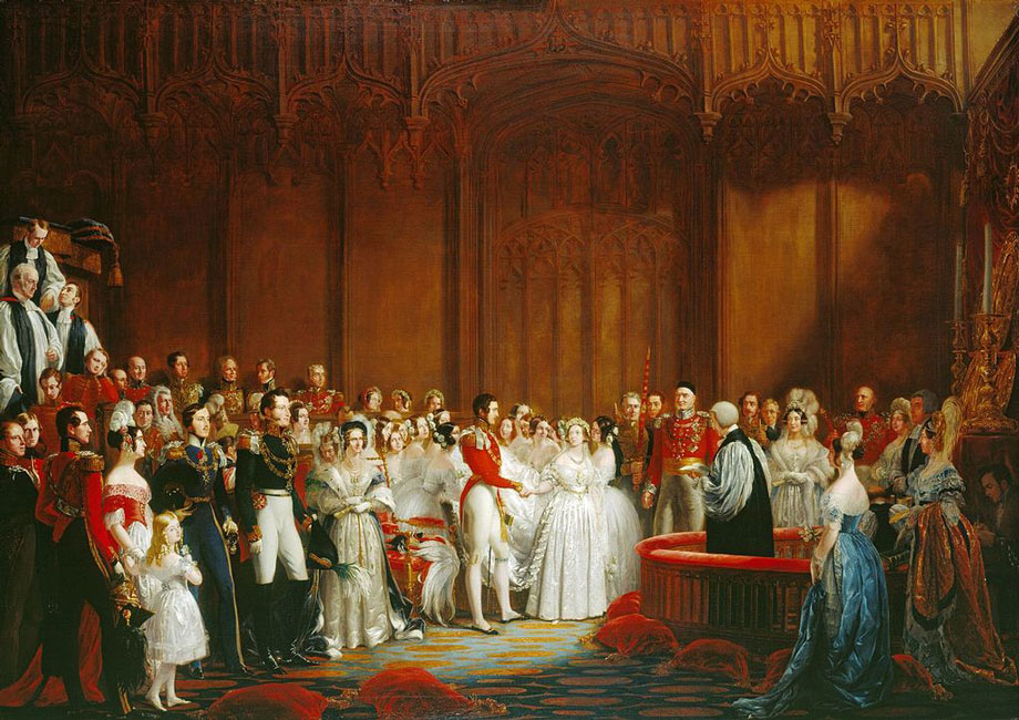 ヴィクトリア女王とアルバート王配の結婚式（1840年）