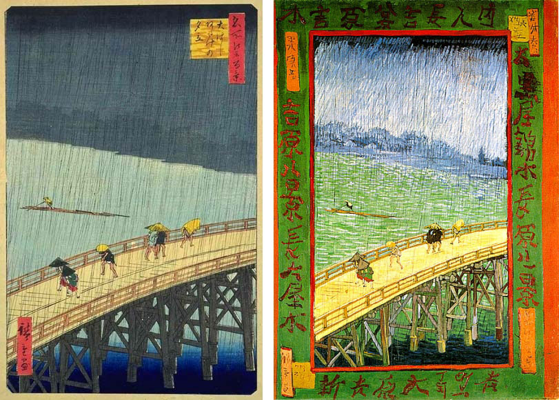 歌川広重の浮世絵とゴッホの模写