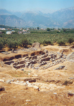 スパルタの古代の遺跡