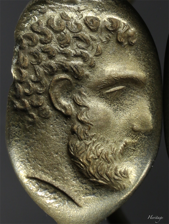 古代ギリシャ紀元前5世紀のエレクトラムのヘラクレス・リング