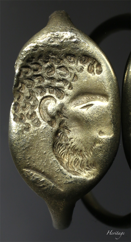 古代ギリシャ紀元前5世紀のエレクトラムのヘラクレス・リング