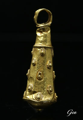 「ヘラクレスの棍棒」モチーフの古代ギリシャのゴールド・ペンダント