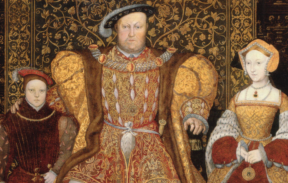 イギリス王ヘンリー8世と妻ジェーン・シーモアと息子エドワード