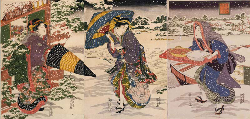 歌川国貞の「歳暮の深雪」
