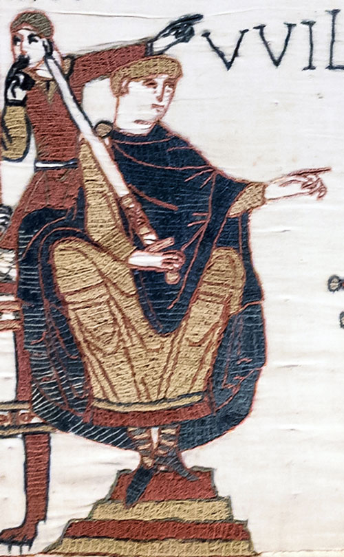 バイユーのタペストリーに刺繍されたイングランドの征服王ウィリアム1世