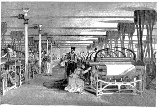 ロバーツ織機を使う工場