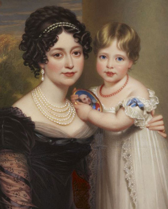 幼いヴィクトリア女王と母ヴィクトリア