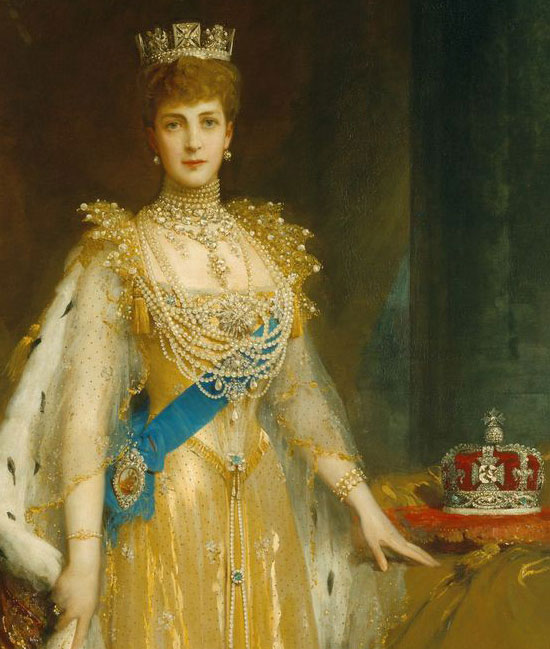 天然真珠のジュエリーがゴージャスなイギリス王妃アレクサンドラ・オブ・デンマーク