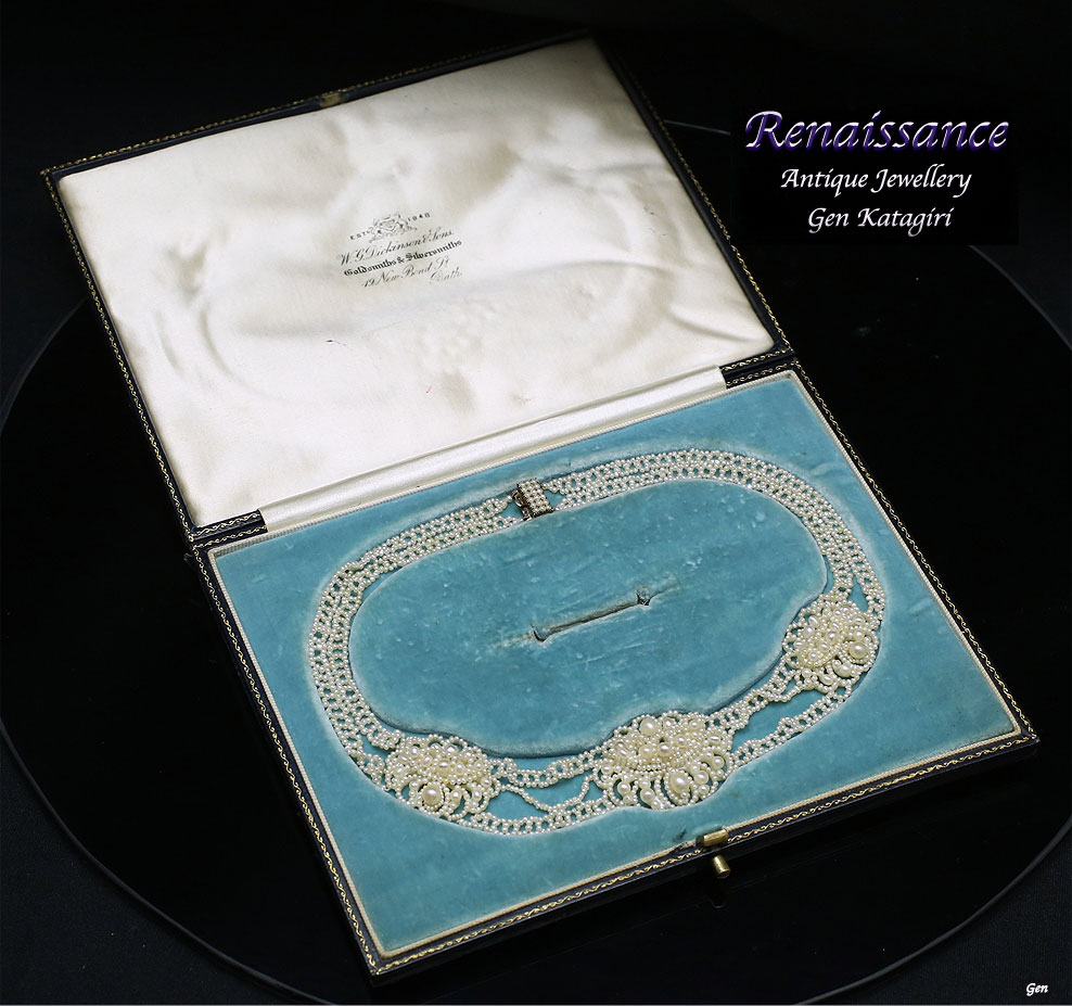 英国王室御用達ジュエラーの美しい天然真珠のネックレス