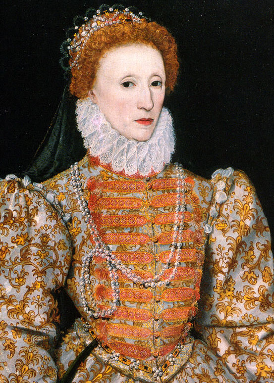 天然真珠のネックレスをつけたイングランド女王エリザベス一世