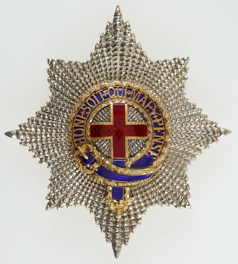 スコットランドのシッスル騎士団の勲章のミニチュア ブローチ アンティークジュエリー