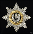 天然真珠でアザミを表現したエドワーディアンのシッスル勲章のミニチュア・ブローチ