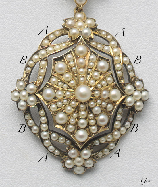 アンティークの天然真珠のウェディング・ネックレス