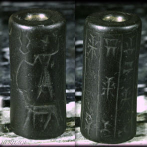 バビロニアのくさび形文字のシリンダー・シール