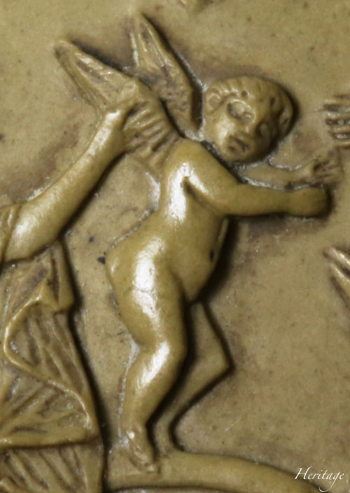 古代ローマのフレスコ画『キューピッド・セラー』のラーヴァ・カメオ