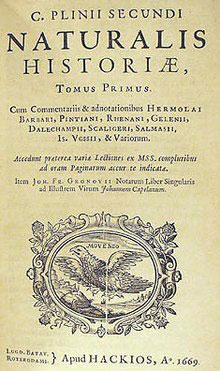 古代ローマのプリニウスの博物誌