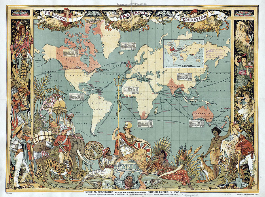 大英帝国の繁栄「パクス・ブリタニカ」を表す世界地図